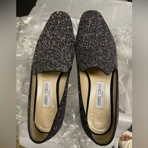 JIMMY CHOO JAIDA LOAFER FLAT, TWILIGHT, SIZE 40